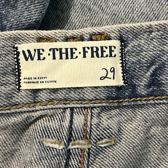 We The Free cut off Jean shorts Ivy Mid Rise Button Fly distressed Size 8/29 - Picture 3 of 11